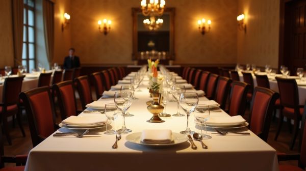 Combien de personnes en salle pour un déjeuner de 80 convives